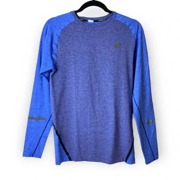 New Balance Adaptive Comp  LS Tee Blue - Picture 3 of 9